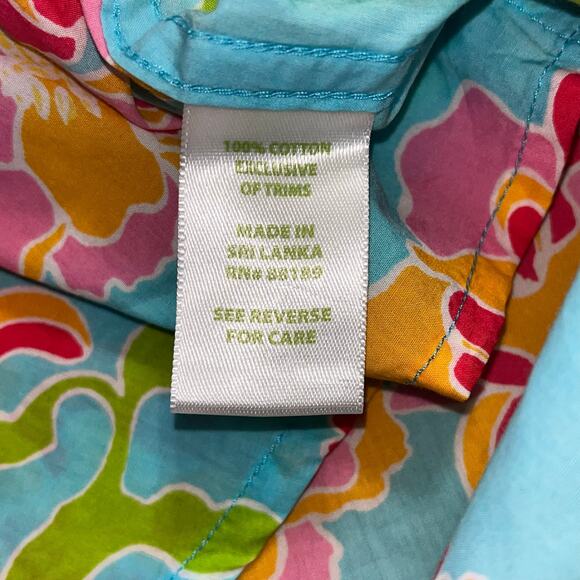 Lilly Pulitzer Floral Blouse - Blue and Pink - Picture 5 of 10